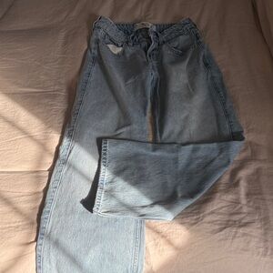 Hollister Light Blue Low-Rise Baggy Jeans